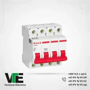 تصویر کلید مینیاتوری HIMEL مدل HDB3WN4B20، چهارپل ۲۰ آمپر تیپ B