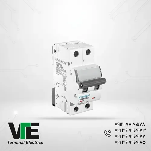 تصویر کلید مینیاتوری هیوندای ۱۶ آمپر دوپل تیپ B/C