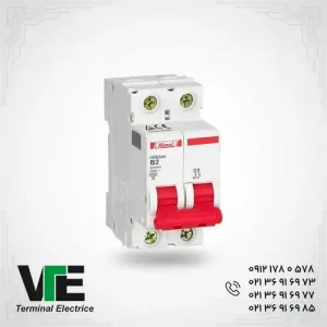 تصویر کلید مینیاتوری HIMEL مدل HDB3WN2B2، دوپل ۲ آمپر تیپ B