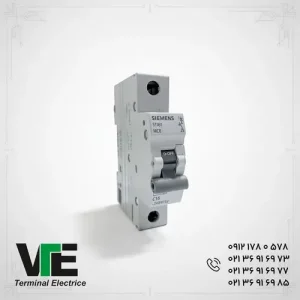 تصویر کلید مینیاتوری Siemens SINOPLUS مدل 5TJ6116-7، تکپل ۱۶ آمپر تیپ C