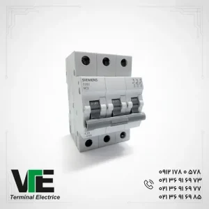 تصویر کلید مینیاتوری Siemens SINOPLUS مدل 5TJ6325-7، سه‌پل ۲۵ آمپر تیپ C