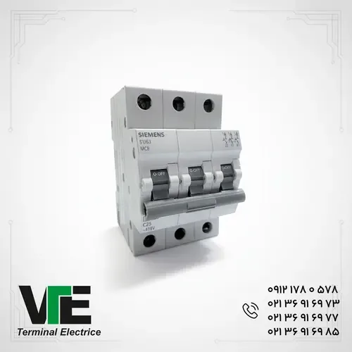 کلید مینیاتوری Siemens SINOPLUS مدل 5TJ6325-7، سه‌پل ۲۵ آمپر تیپ C