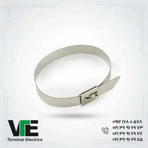 بست کمربندی فلزی بدون روکش KEF سایز ۶۳۰×۴.۶ میلی‌متر