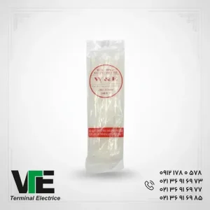 تصویر بست کمربندی پلاستیکی سایز ۳۰۰×۴٫۸ میلی‌متر بسته ۱۰۰ عددی