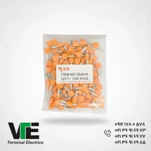 تصویر وایرشو دوبل روکشدار سایز ۴ مدل TE4010، بسته ۱۰۰ عددی