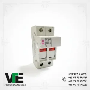 تصویر پایه‌فیوز استوانه‌ای ETI دوپل LED سایز ۱۰×۳۸