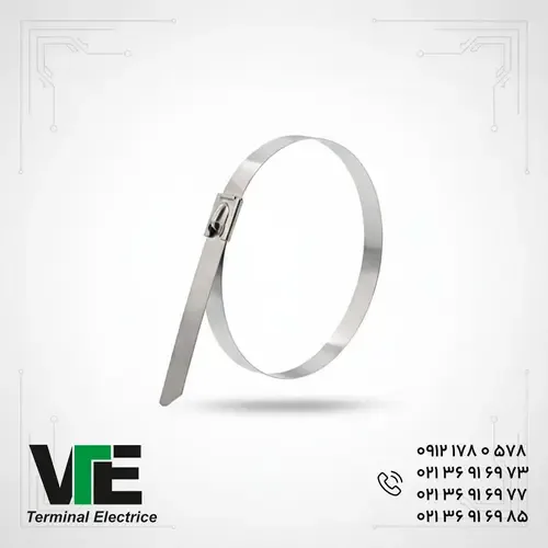 بست کمربندی فلزی بدون روکش KEF سایز ۳۰۰×۴.۶ میلی‌متر