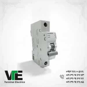 تصویر کلید مینیاتوری Siemens SINOPLUS مدل 5TJ6106-7، تکپل ۶ آمپر تیپ C