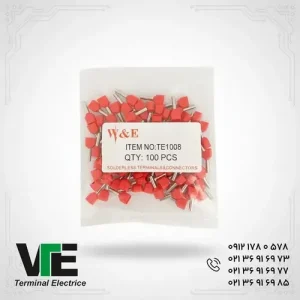 تصویر وایرشو دوبل روکش‌دار سایز ۱ مدل TE1008، بسته ۱۰۰ عددی