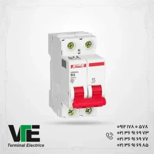 تصویر کلید مینیاتوری HIMEL مدل HDB3WN2B4، دوپل ۴ آمپر تیپ B