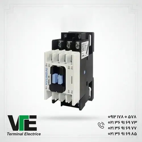 کنتاکتور هیوندای HGC50 50 آمپر بوبین ۲۲۰ و ۲۴ ولت