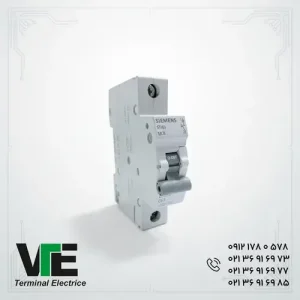 تصویر کلید مینیاتوری Siemens SINOPLUS مدل 5TJ6163-7، تکپل ۶۳ آمپر تیپ C