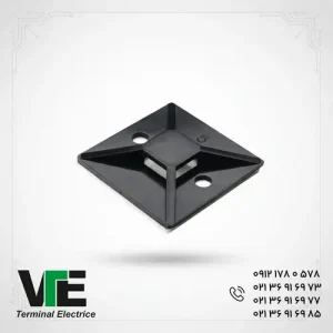 تصویر پایه بست کمربندی 40×40 مشکی برند W&E بسته 100 عددی
