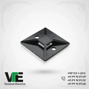 تصویر پایه بست کمربندی 30×30 مشکی برند W&E بسته 100 عددی