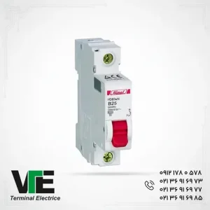 تصویر کلید مینیاتوری HIMEL مدل HDB3WN1B25، تک‌پل ۲۵ آمپر تیپ B