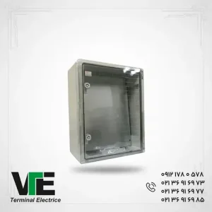 تصویر تابلو برق ABS دانوب درب شفاف ابعاد ۲۱×۵۰×۴۰ سانتی‌متر