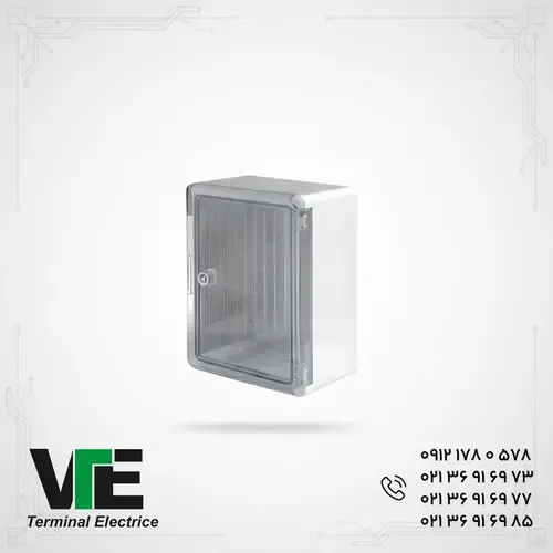 تابلو برق ABS WORLD PLAST درب شفاف ابعاد ۱۵×۳۵×۲۵ سانتی‌متر