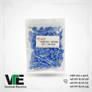 تصویر وایرشو دوبل روکشدار مدل TE7508، بسته ۱۰۰ عددی