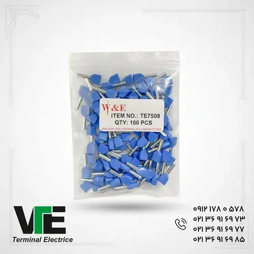 وایرشو دوبل روکشدار مدل TE7508، بسته ۱۰۰ عددی