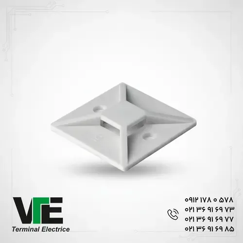 پایه بست کمربندی 30×30 سفید برند W&E بسته 100 عددی